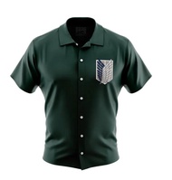 Scouting Regiment Attack on Titan Button Up HAWAIIan CASUAL Shirt, Size XS-6XL, Style Code159