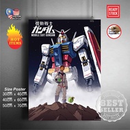 (Ready Stock) Mobile suit Gundam 144 RX-78-2 / RX78-2 / RX78 2 Gundam wall poster sticker deco poste