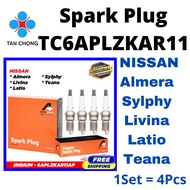 SPARK PLUG Tan Chong Nissan Almera / Sylphy / Livina / Latio/ Teana / NV200 [TC6APLZKAR11]
