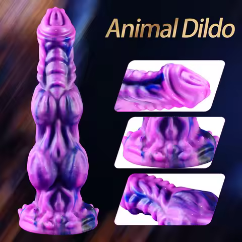 9.4inch Monster Dildo Horse Dildo with Knots Huge Dildo Thick Anal Dildo with Suction Cup Dragon Dil
