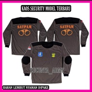 Kaos Baju Seragam Satpam Security Petugas Keamanan Cokelat Lengan Panjang Gada Pratama MODEL dan WAR