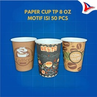 Paper Cup Tp 8 Oz Motif 160 Gsm / Paper Coffee Cup Contents 50 Pcs