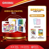 Best Seller GREEBEL Crayon KIDS OIL PASTEL 36 Colors (COP 36C) / Oil Pastel Crayons / Coloring /
