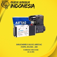 SOLENOID VALVE 3V210-08 SELENOID VALVE AIRTAC TYPE 3V210 08 AC220 / DC24