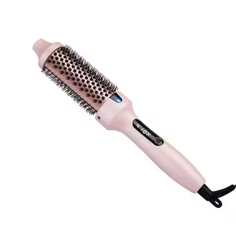 YANA35R Thermal Brush Curling Brush, Negative Ionic Heated Thermal Round Brush For Blowout Look, Cur