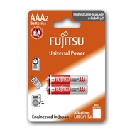 Fujitsu AAA Alkaline Batteries LR03(2B)FU-W-FI 2 Pack 1.5V Long Lasting Power