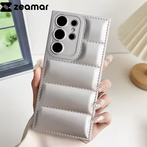 Luxury Liquid The Puffer Down Jacket Shockproof Case Samsung Galaxy S25 S24 FE S23 S22 S21 S20 Plus 