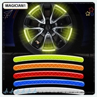 MAGICIAN1 20pcs Reflective Sticker, Colorful Luminous Stickers Motorcycle Bicycle Tire Rim Reflective Strips, Household Luminous Creative Decoration Reflective Stripe Tape
