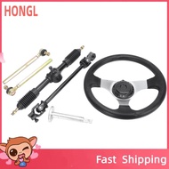 honglai8 Go-Kart Steering Kit  Adjustable Wheel for Engines with Metal Frame Compatible Go Kart Acce