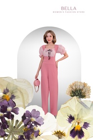 BELLA JUMPSUIT JL65 ชุดจั้มสูทออกงาน มาเรีย บาร์บี้ (M36-39”) จั๊มสูทผู้หญิง ชุดใส่ไปงานแต่ง ชุดออกง