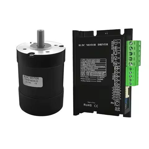 HLTNC 24V 3000rpm 100W 0.32NM BLDC Brushless Spindle Motor BD10LR Driver With for Cnc