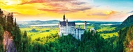 Pintoo Panoramic Jigsaw Puzzles 4000 Piece for Adults - Sunset of Neuschwanstein Castle, Germany Bea