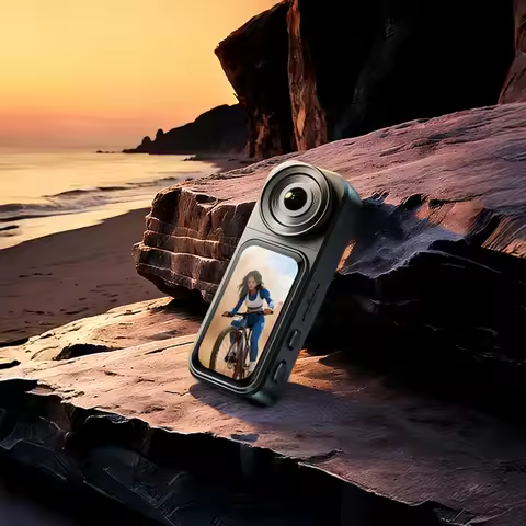 2.7K Pocket Action Camera, Equipped with 180 ° Flip Lens, Wifi, Magnetic Mounting, 140 ° Wide-Angle,