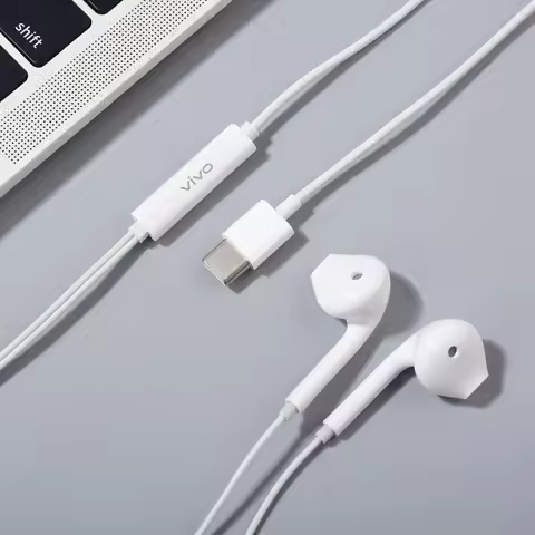 VIVIO USB Type C Earphone In Ear Wired Headphone With Mic Sport Earbud For vivo V23 V29 V30 V27 V21 