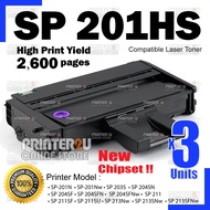 3x Compatible Ricoh Aficio SP201HS Toner SP212NW SP211SU SP201NW SP201N SP203 SP204 SP211SF SN SP210