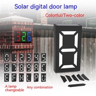 100%authentic!!2024New,Solar Number Door Plate With Solar Panel IP65 Waterproof Auto On/Off Rechargeable Easy Installation House Number Light For Outdoor Lighting