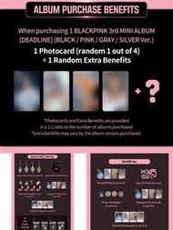 HOURGLASS TOUR EVENT  BLACKPINK DEADLINE MINI3 Album BLACK/PINK/Silver ver. 迷你專輯3