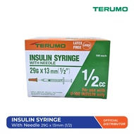 [INSULIN SYRINGE] [29G 1ML] [1 BOX] [100PCS] TERUMO Insulin Syringe Needle 29g X 1/2 1ml- 25PCS / BO