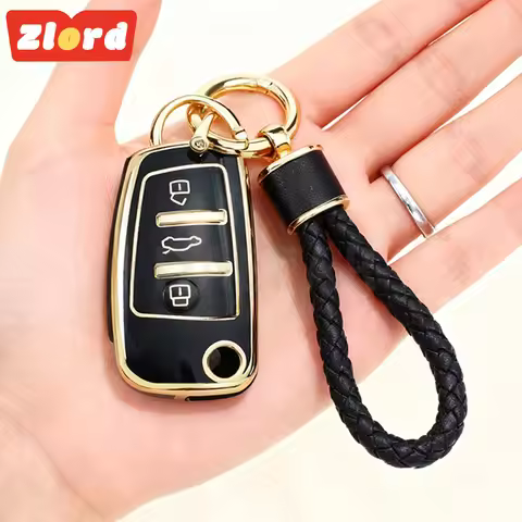 TPU Car Remote Control Key Case Cover for Audi Q2 Q3 Q7 A3 8P 8V 8L S3 RS3 A1 A6 A6L Auto Holder She