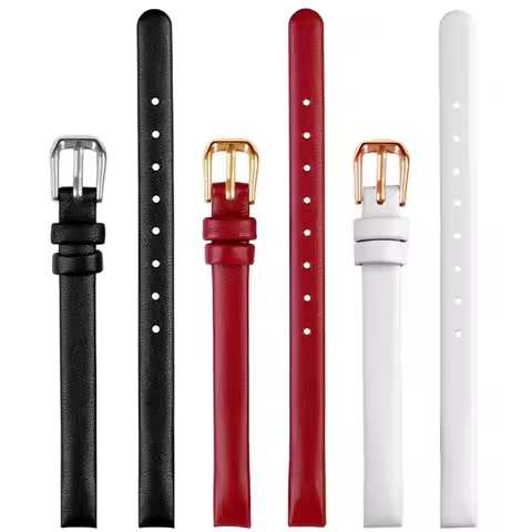 For CK Genuine Leather Women's Strap Rebel Rebel Series K8P 231 K8P 236/237 Red Black White leather 