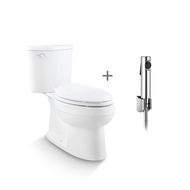 KOHLER Exclusive set Bundle set Adair Concealed 2-PC Toilet  with French Curve  สุขภัณฑ์ รุ่น อะแดร์ พร้อมฝารองนั่ง รุ่นเฟรนเคิร์ฟ และพร้อมสายฉีด คัฟ สีเงิน K-22248K-C-0-98100X-CP