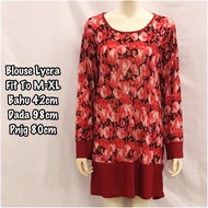 Floral blouse Lycra / baju borong murah