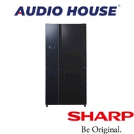 SHARP SJ-FX660S-BK 660L 5 DOOR FRIDGE COLOUR: BLACK  ENERGY LABEL: 2 TICKS DIMENSION: W908xD796xH1850MM 2 YEARS WARRANTY