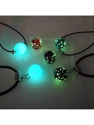 200 Piezas De Cuentas De Acrílico Luminoso Para Hacer Joyas, Brillan En La Oscuridad, Cuentas De Marca Diy Para Collar Y Pulsera