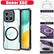 สําหรับ Honor X6C เคสโทรศัพท์กันกระแทก Honor X6 C X 6C ปลอกแม่เหล็กสติกเกอร์ชาร์จไร้สาย + Anti-Spy ค