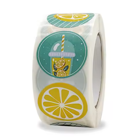 100-500pcs Yellow Lemon Sticker for Kids Reward Sticker Fruit Labels Thank You Sticker Kids Toys Des