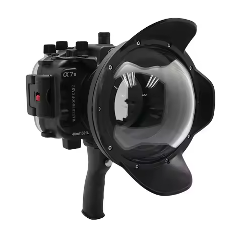 Waterproof Box Underwater Housing Camera Diving Case With Glass Dome Port For Sony A7 II A7S A7R Mar