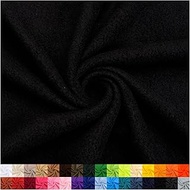 Pico Textiles 1 Yard - Black Solid Fleece Fabric - Solid Color Fleece Fabric - Sold by The Yard - Va