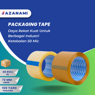 1 BOX LAKBAN BENING COKLAT 3" X 100 YARD LAKBAN SAZANAMI 72MM