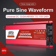 ️Pure Sine Wave ️26000W Inverter DC 12V 24V To 220V LCD Screen Power Converter 50/60HZ LTJM