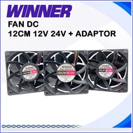 Cooling Fan DC HIGH SPEED - Cooling Fan DC MEDIUM SPEED - Fan DC 12CM 12V - Fan DC 12CM 24V Plus ADA