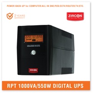 UPS RAPTOR 1000VA/550W เครื่องสำรองไฟ สำหรับคอมทั่วไป/กล้งวงจรปิด/อื่น/สินค้าประกัน 2 ปี Service Ons