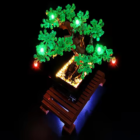 BRIXSPARK LED Light Kit for Lego 10281 MOC Building Blocks, USB DIY Light Set For Lego Bonsai Tree, 