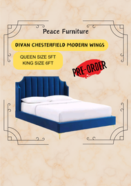 (Queen/King) VELVET Katil Divan Queen Murah Divan King Size Katil Queen Bed divan queen bed frame Ch