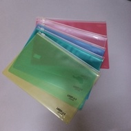 A5 Transparent Colour Zipper Bag / PVC Zipper File / Document Bag