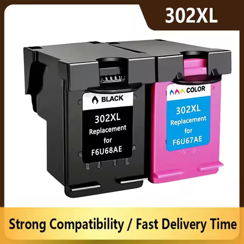 Compatible 302XL Ink Cartridge for HP 302 for HP302 XL for DeskJet 1110 2130 2132 2134 3630 3634 ENV