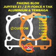 JUPITER Z1 JUPITER FI Copper Aluminum BLOCK Gasket For JUPITER Z1 JUPITER INJECTION 4-STROKEForce YA