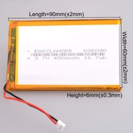 JST-PH 2.0mm 2Pin 3.7 4500mAh 606090 Lithium Li-ion Lipo Polymer Battery   706090 806090 106090 9060