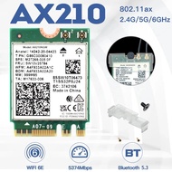 Wifi 6E AX210 AX210NGW Bluetooth 5.3 5374Mbps Kad Wi-Fi 6 Tanpa Wayar AX200 AC9260 8265 8260 7265 72