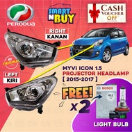 Perodua Myvi Headlamp Original Lampu Depan Myvi Icon 1.5 Lampu Besar Projector Head Lamp 2015 - 2017