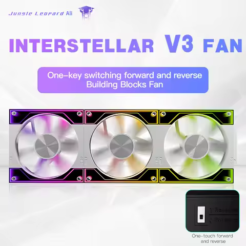 Jungle Leopard Interstellar V3 Reverseable Ventilador Fans Modular Wireless Splicing Infinite Mirror