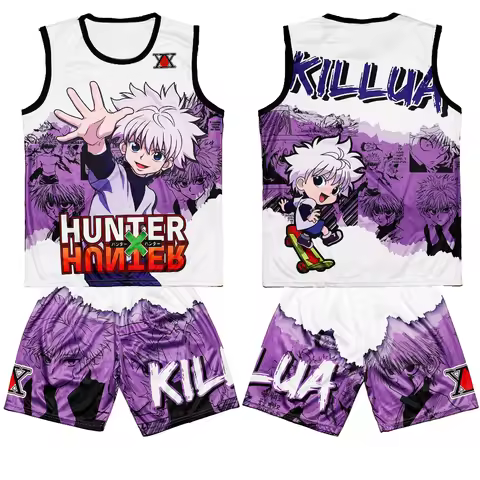 Hunter X Hunter Basketball Outfit Set Killua and Gon Multiple 3D Full Print Breathable Quick-Dry Ves