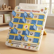 [tenlzsp0bc] Animal Memory Game Illustrated Flip Matching Board Game Learning Toy Numbered Education