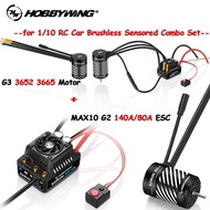 HOBBYWING EZRUN MAX10 G2 140A/80A 2-3S ESC w/ 3652 3665 G3 Motor Waterproof Brushless Sensored Combo