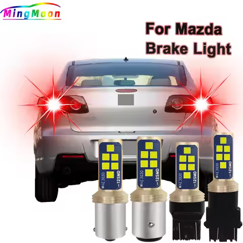 2pcs Car LED Brake Stop Tail Light Blubs Red For Mazda 2 DY DE DH3 DL DJ For Mazda 3 BK BL BM BN Sal