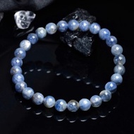 一圖一物│#425 7mm 油畫藍晶水晶手鍊 金祖母晶共生 開運飾品